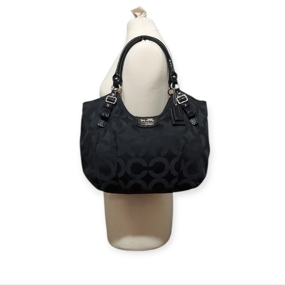Coach Vintage Madison Abigail Op-Art Santeen Shoulder Bag - Picture 4 of 10